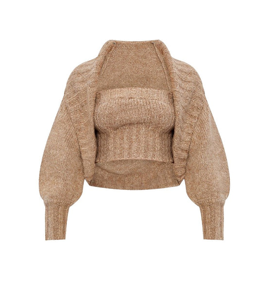 Cashmere sweater two piece set
