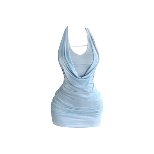 Sleeveless halterneck dress
