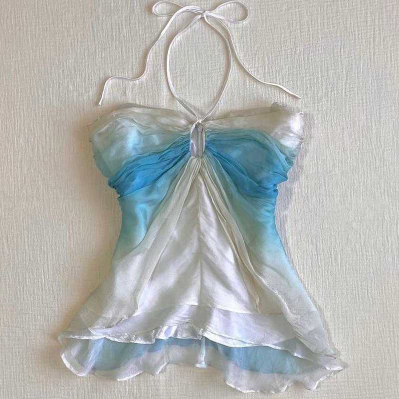 Women's retro seaside heavy duty top