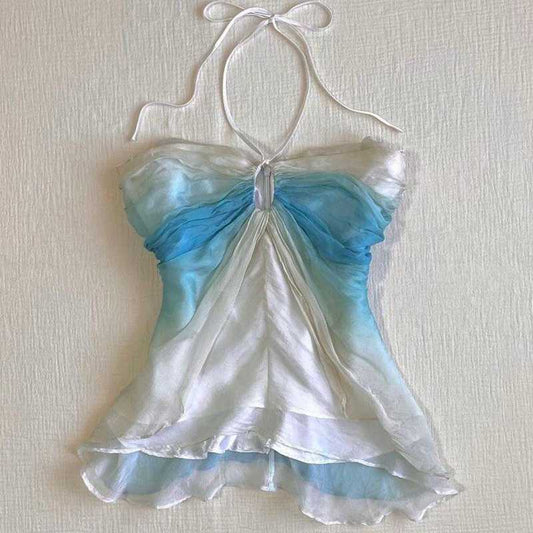 Women's retro seaside heavy duty top