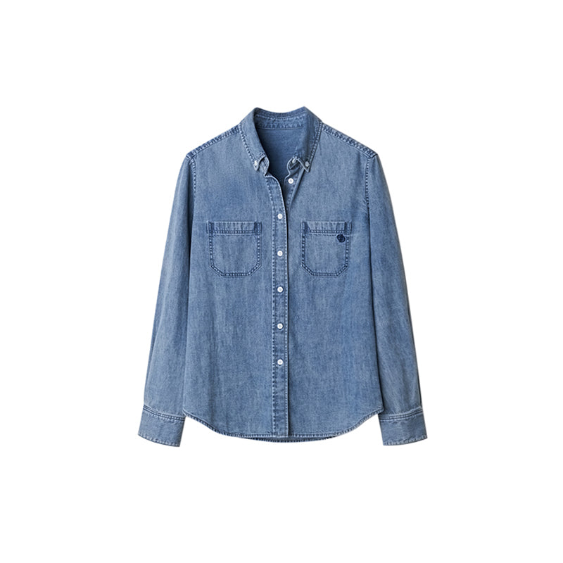 Lazy New Style "Nude" Soft Silo Slub Denim Shirt