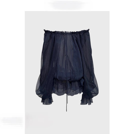 French one-shoulder top, ladylike, casual and versatile