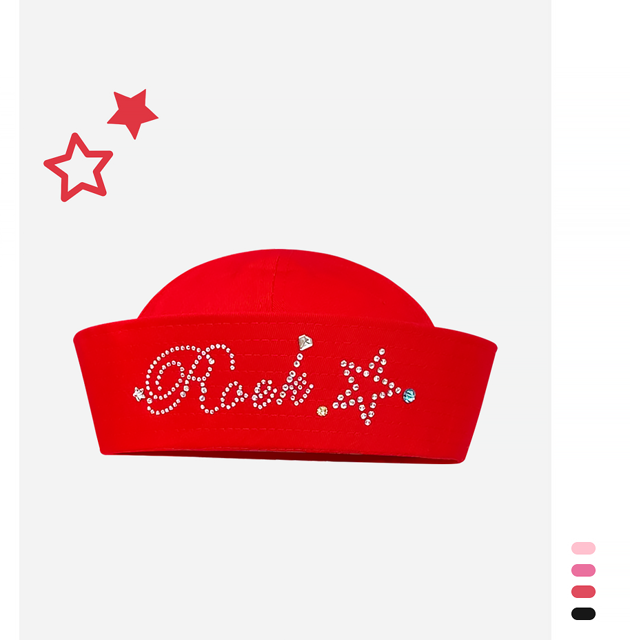 Navy hat sailor hat flip brim bow Korean style sweet nurse hat