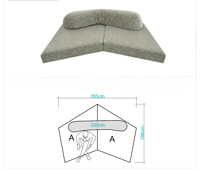 Rock sofa living room sofa Italian minimalist fabric villa module double-sided special-shaped sofa