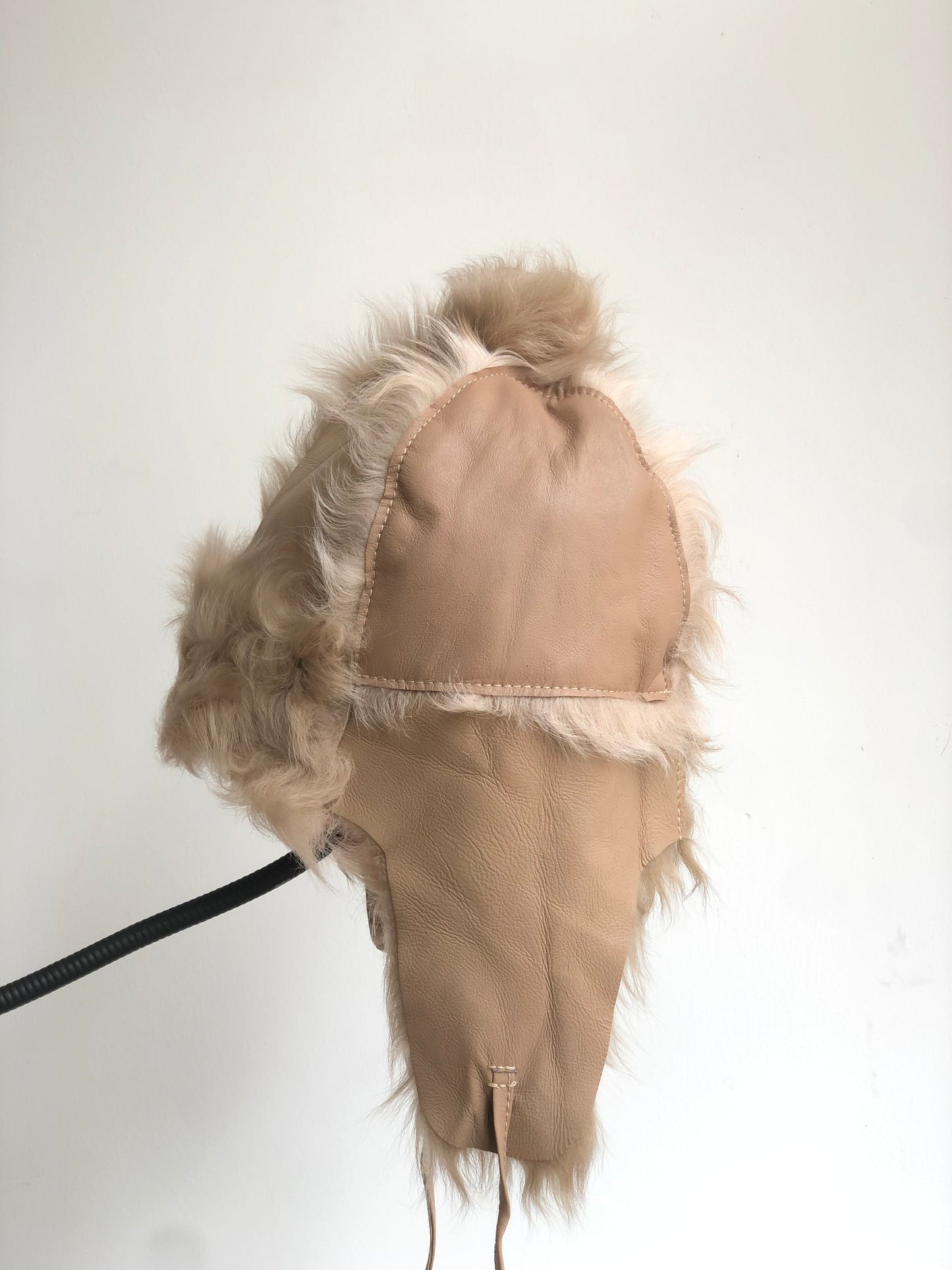 Lmported sheepskin all-in-one hat for men and women windproof fur ear protection hat