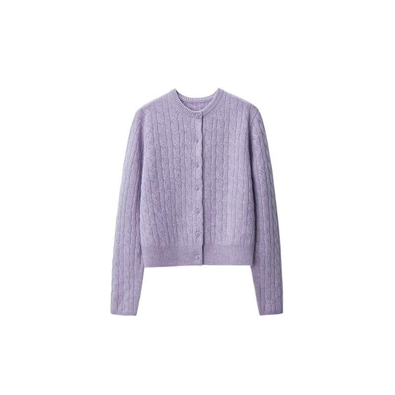 Pure cashmere cable knit sweater