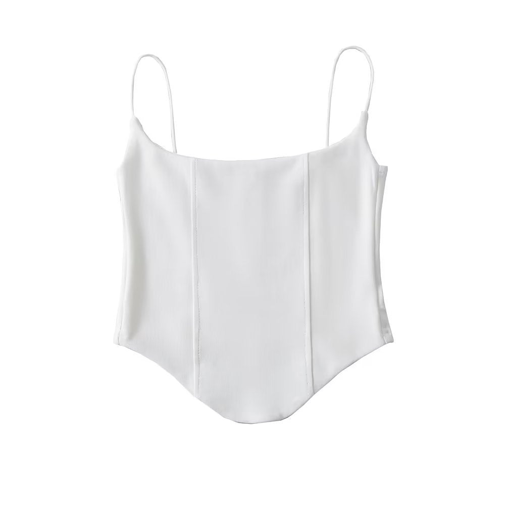 Lmitation fishbone camisole with bottoming top