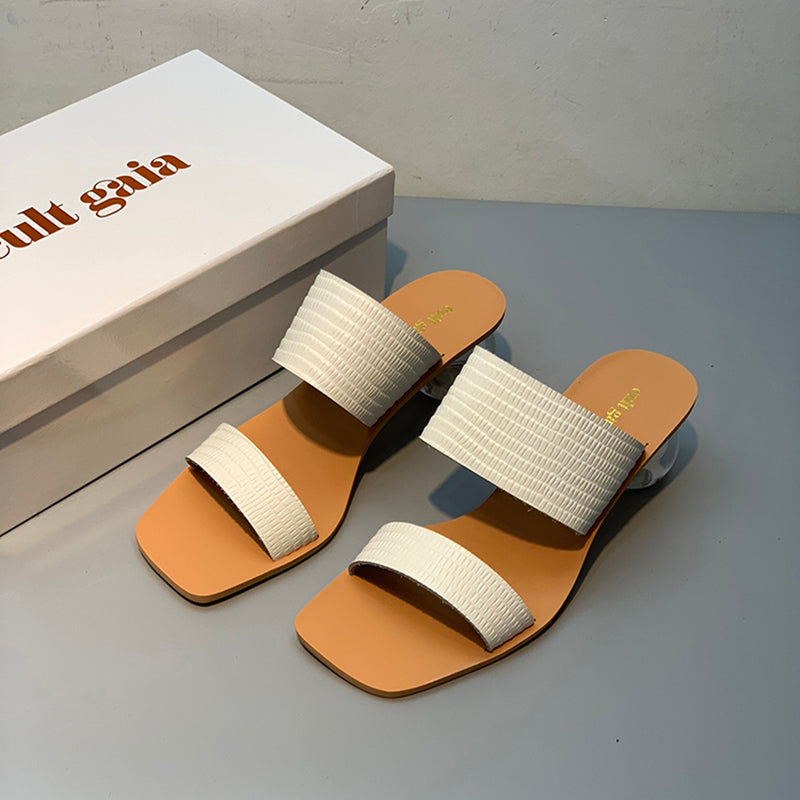 Crystal clear high heel fashion sandals