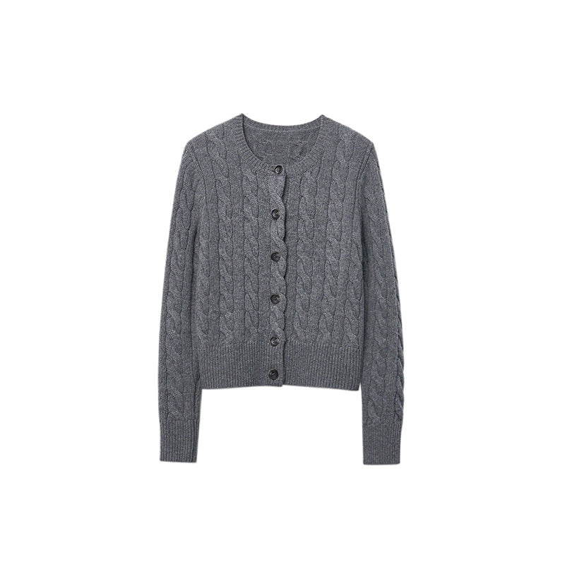 Vintage cable knit wool and cashmere