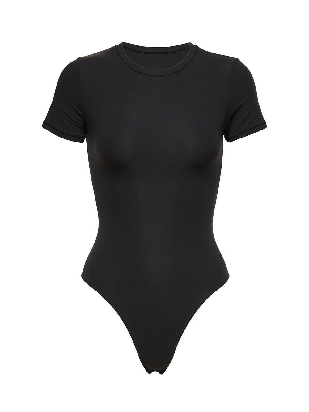 One-piece t-shirt bottoming shirt short-sleeved pure cotton slimming top