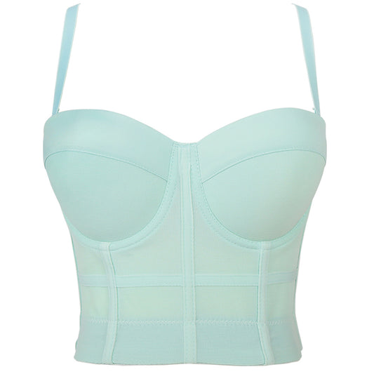 High-end purple push-up plastic back bra