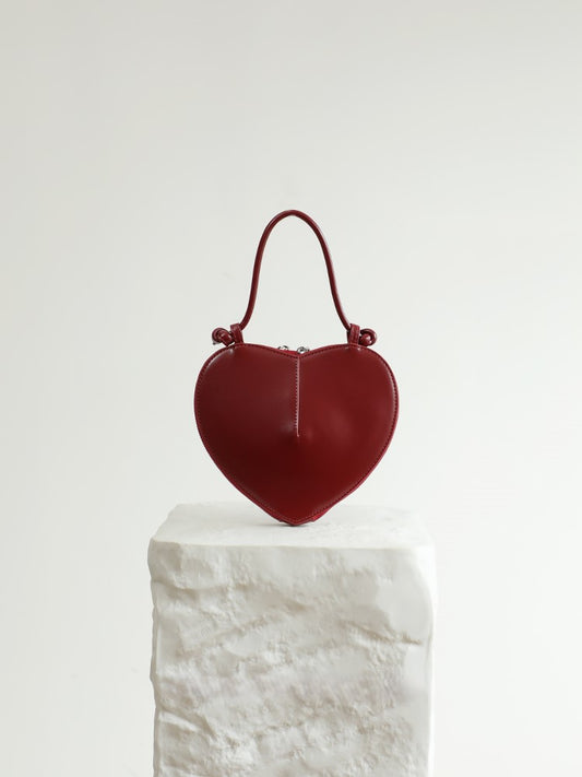 Genuine leather heart bag messenger bag handbag