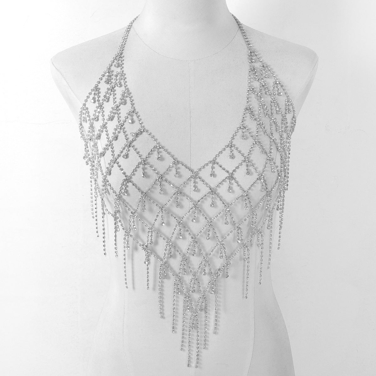 European and American luxury heavy-duty diamond-filled shiny chest chain
