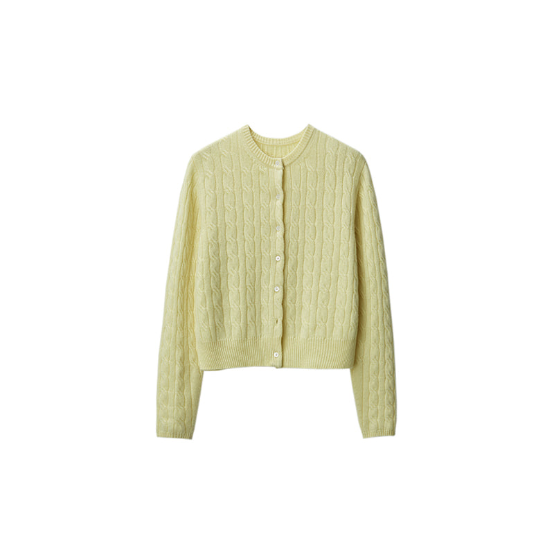 Pure cashmere cable knit sweater