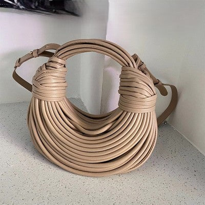 Handwoven Noodle Bag Knotted Dumpling Cloud Crossbody Bag