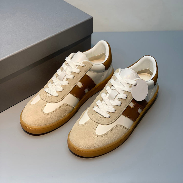 Fashionable round toe thick sole moral training shoes retro sneakers