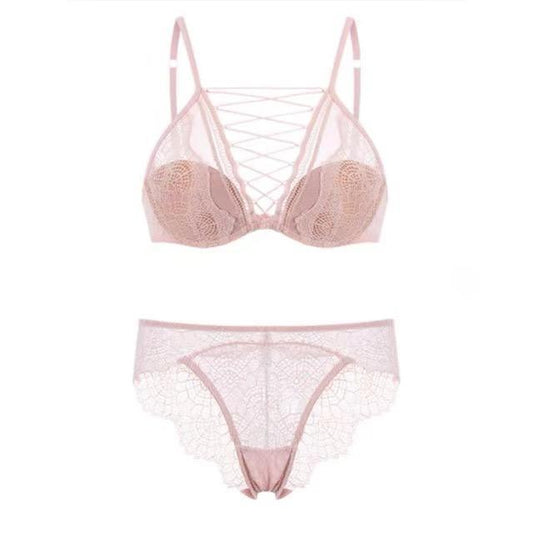 French thin cotton lace sexy strappy underwear