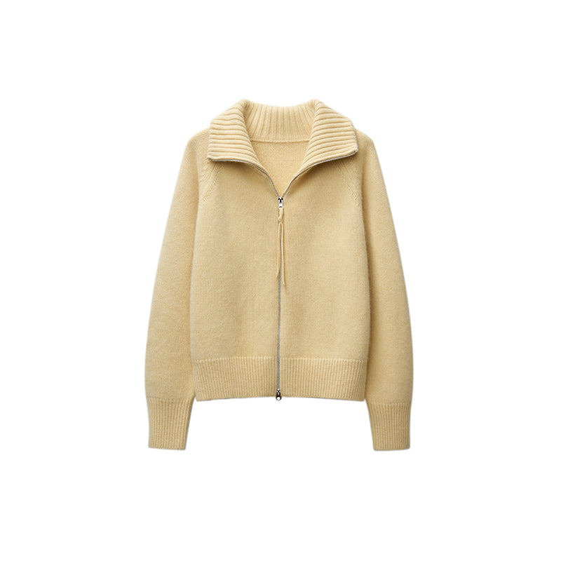 Christmas limited flow heart yellow/smart gray CHILL large lapel knitted