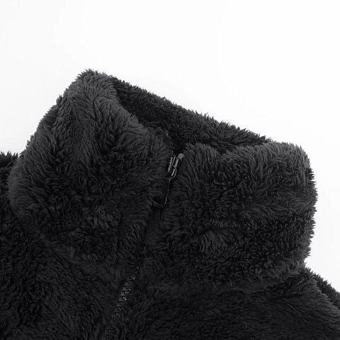 Long sleeve plush coat