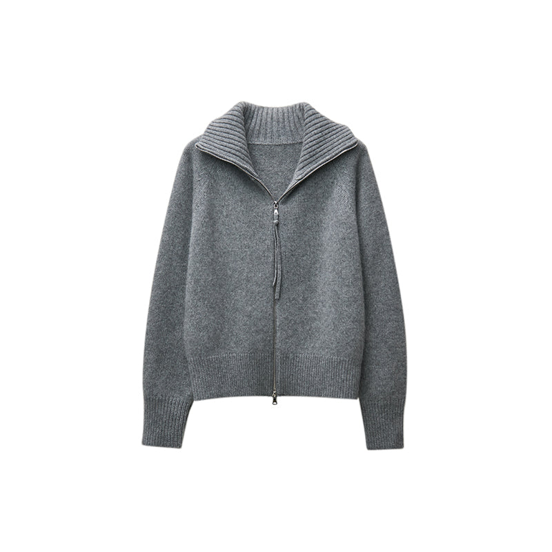 Christmas limited flow heart yellow/smart gray CHILL large lapel knitted