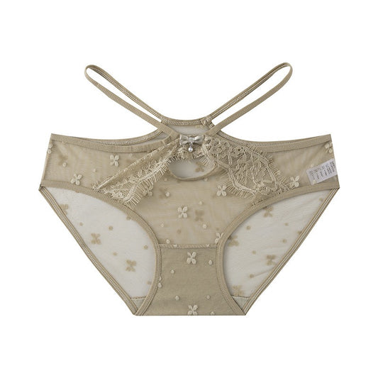 French palace style lace mesh sexy hollow girl underwear