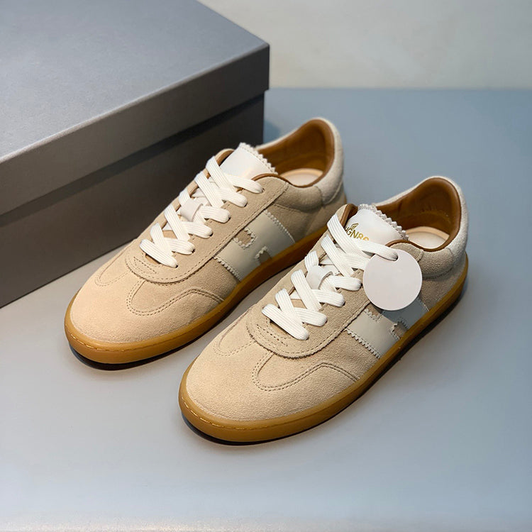Fashionable round toe thick sole moral training shoes retro sneakers