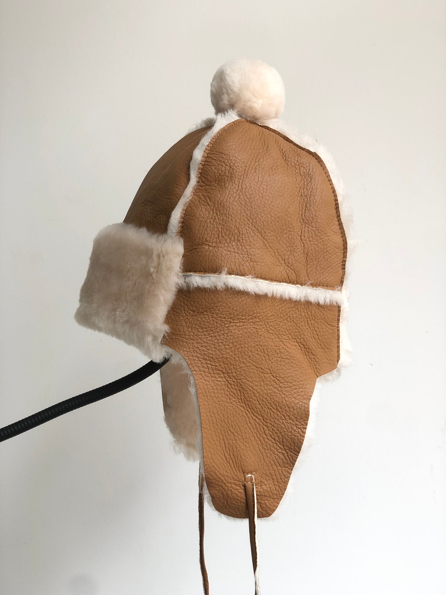 Lmported sheepskin all-in-one hat for men and women windproof fur ear protection hat