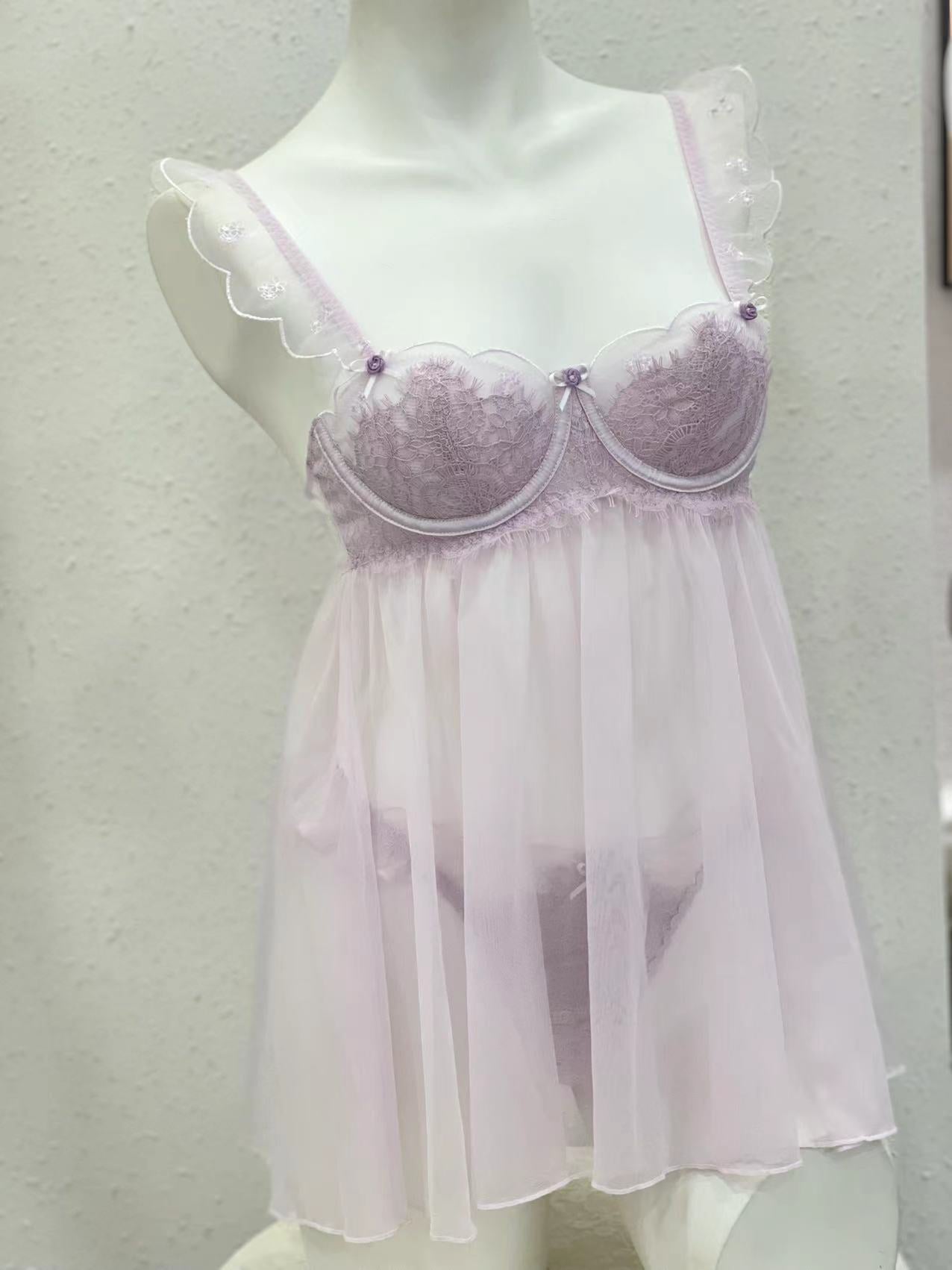 See-through gauze sexy temptation nightgown