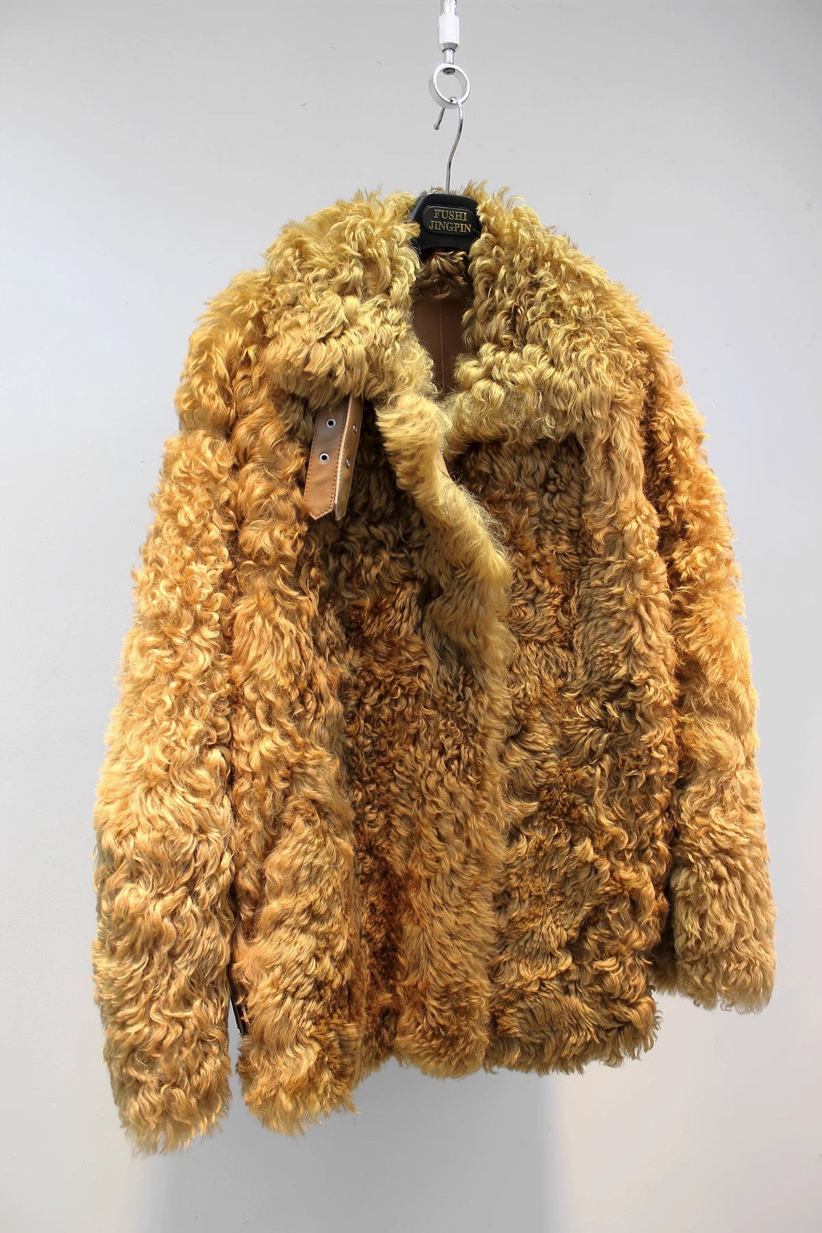 Lmported Mosna sheep fur all-in-one simple and fashionable curly fur coat