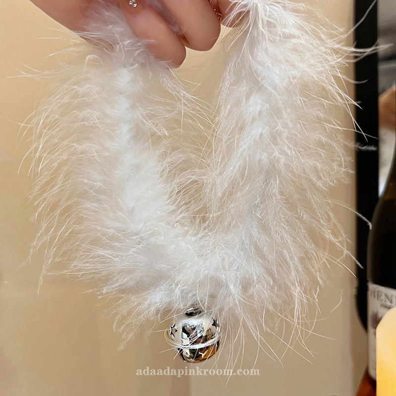 Feather Snow Snow Pearl Necklace Plush
