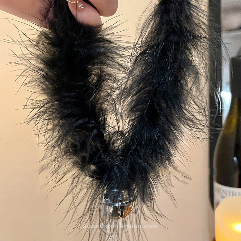 Feather Snow Snow Pearl Necklace Plush