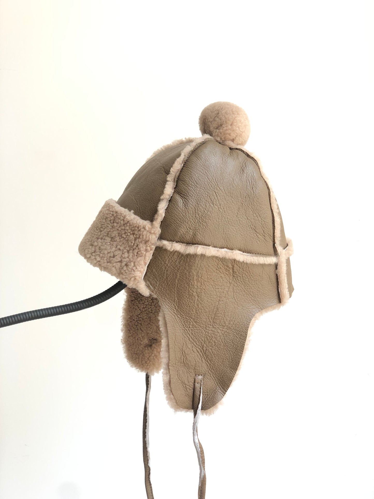 Lmported sheepskin all-in-one hat for men and women windproof fur ear protection hat