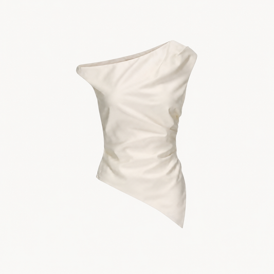 ASYMMETRIC DRAPED TOP