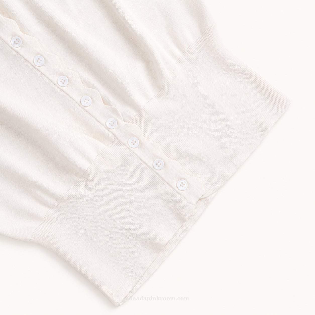 Ivory Scallop Knit Cardigan
