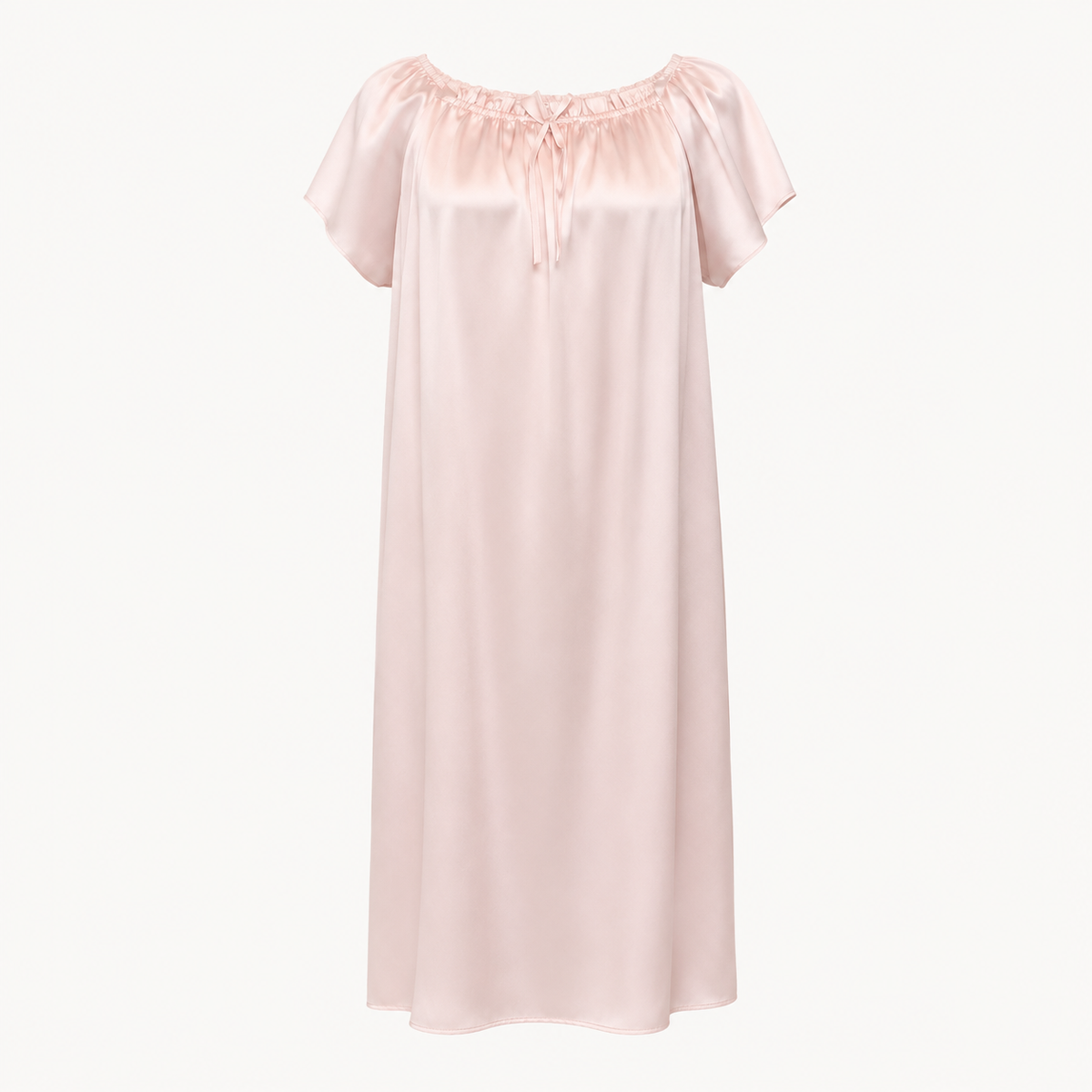 Luna Ruffle Neck Nightdress - Blush Pink