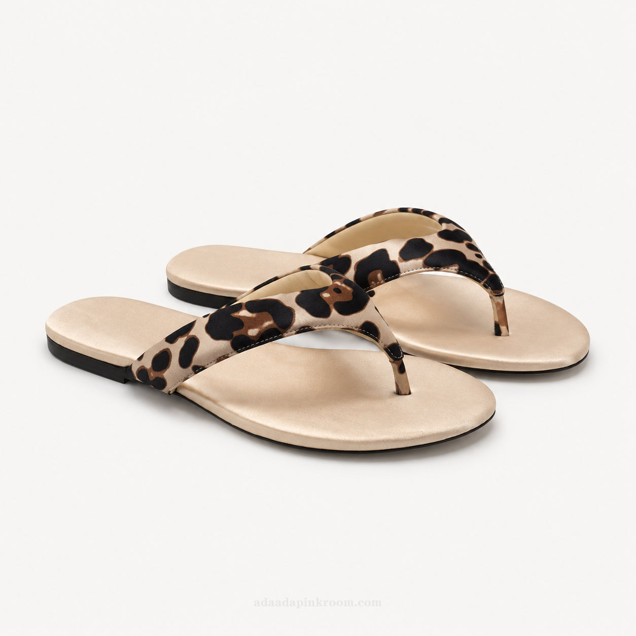 Leopard Print Flat Sandals