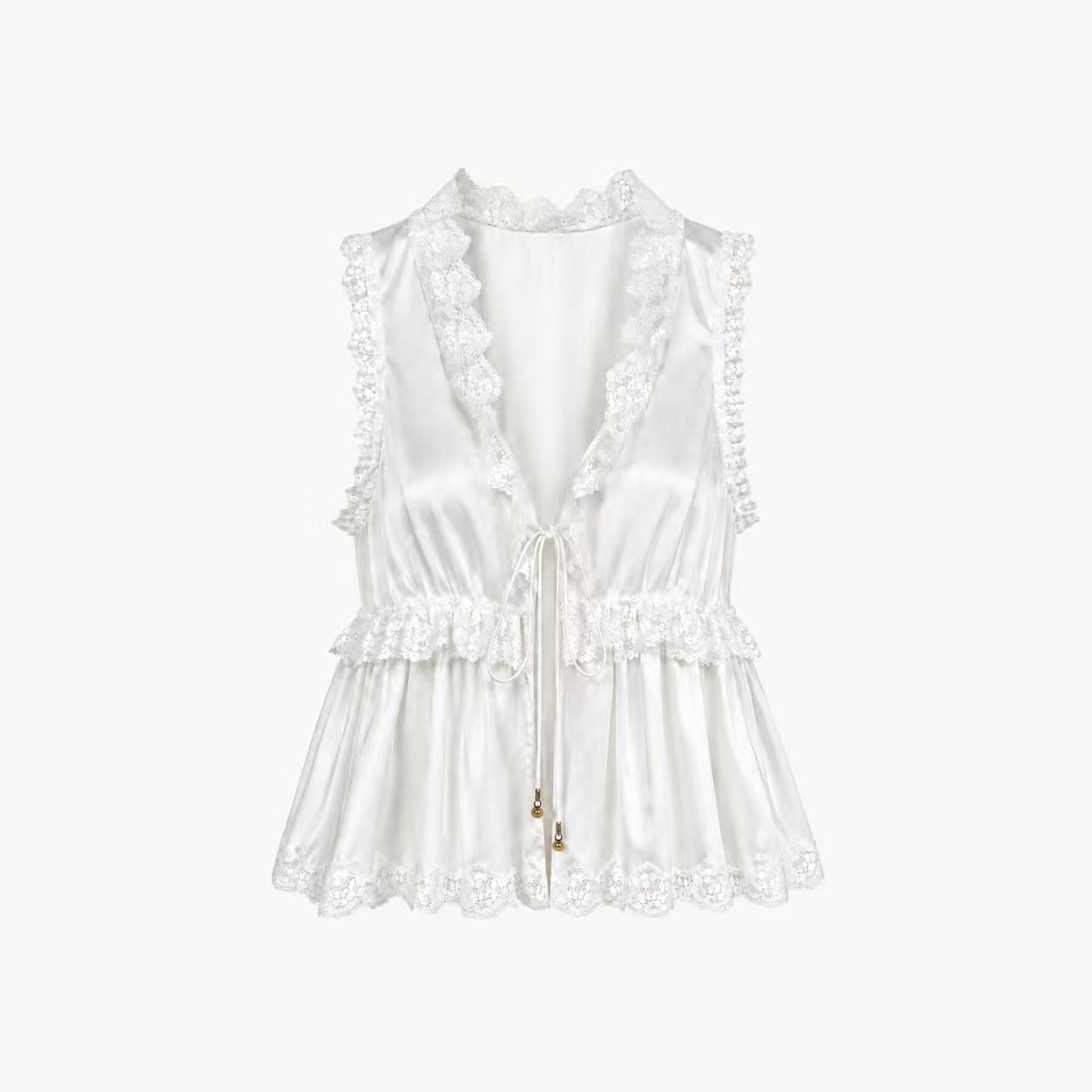 LACE TRIM BABYDOLL TOP