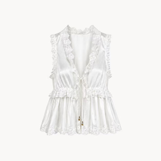 LACE TRIM BABYDOLL TOP