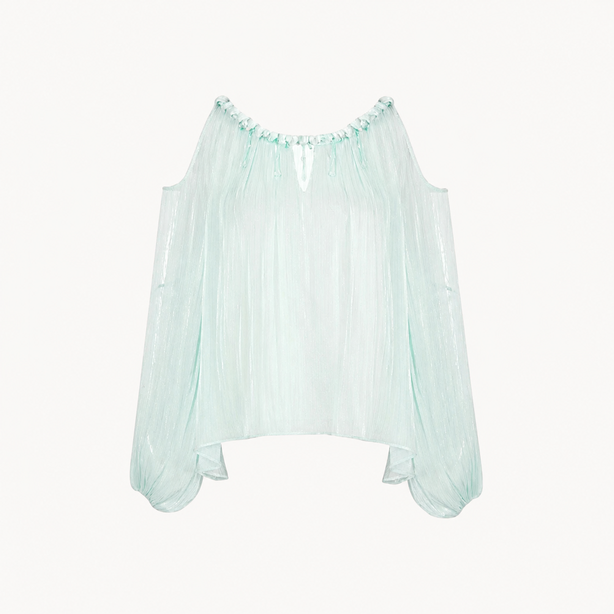 PLEATED OFF-SHOULDER TOP