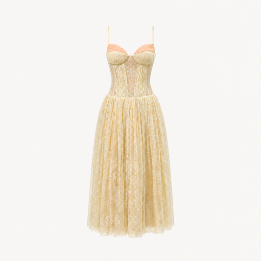 Marigold Lace Maxi Dress