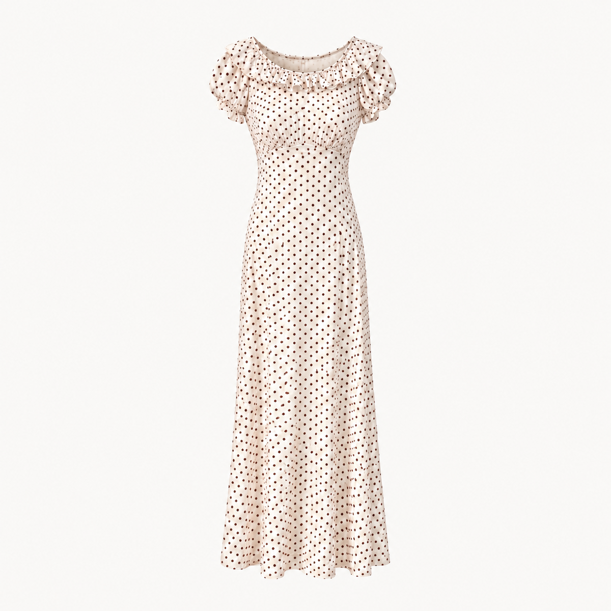 Siena Polka Dot Ruffle Maxi Dress