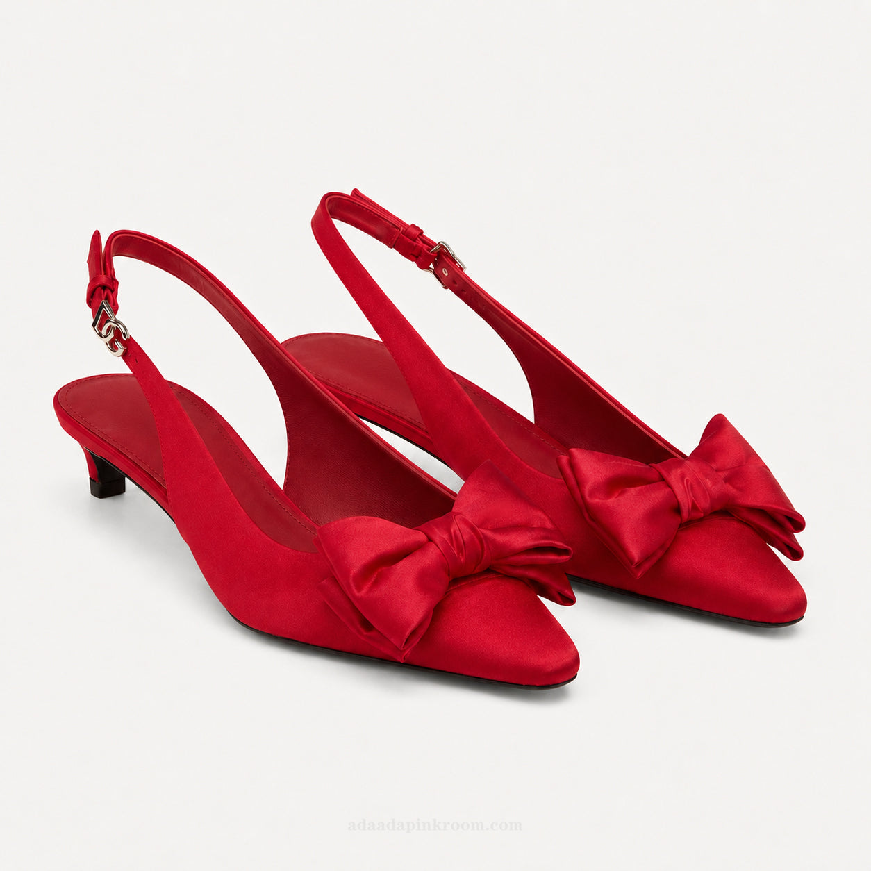 Bow Slingback Kitten Heels