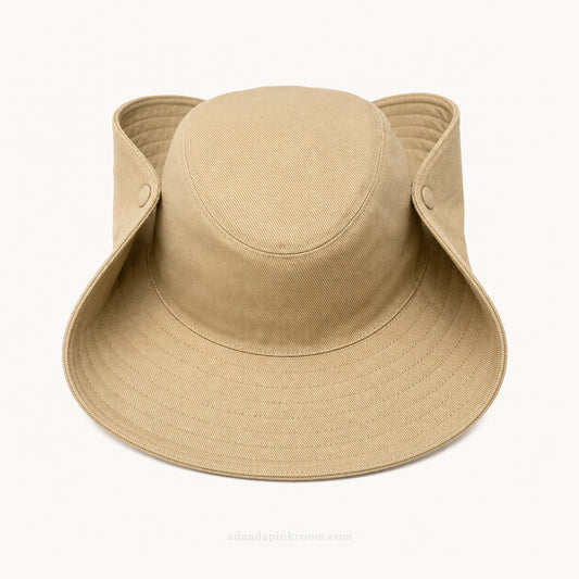 Wide-Brim Snap Sun Hat