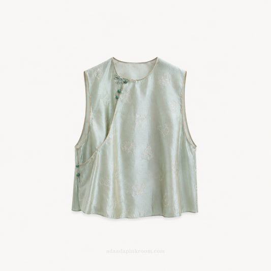 Mulberry Silk Jacquard Vest
