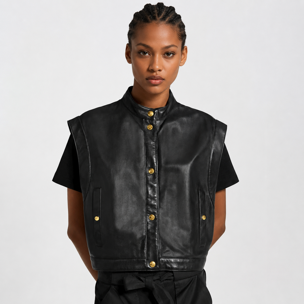 Leather-Effect Vest