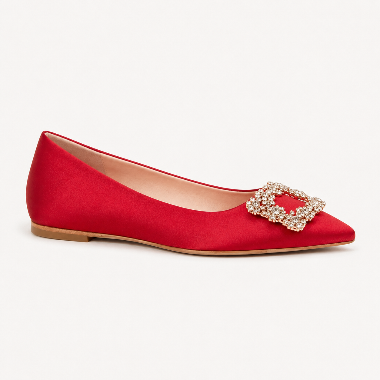Embellished Pointed-Toe Flats