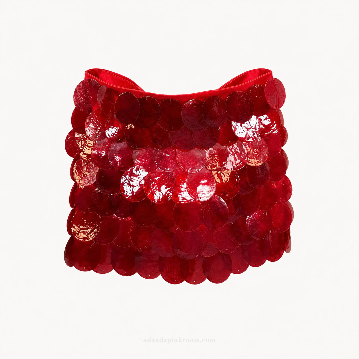 Disc Sequin Mini Skirt