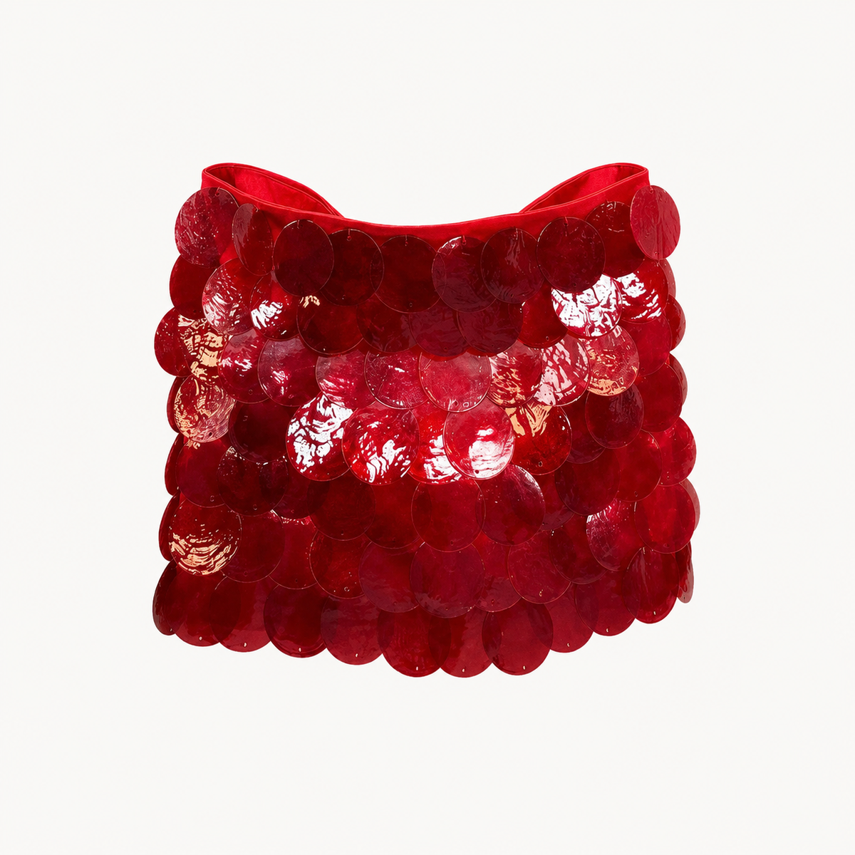 Disc Sequin Mini Skirt