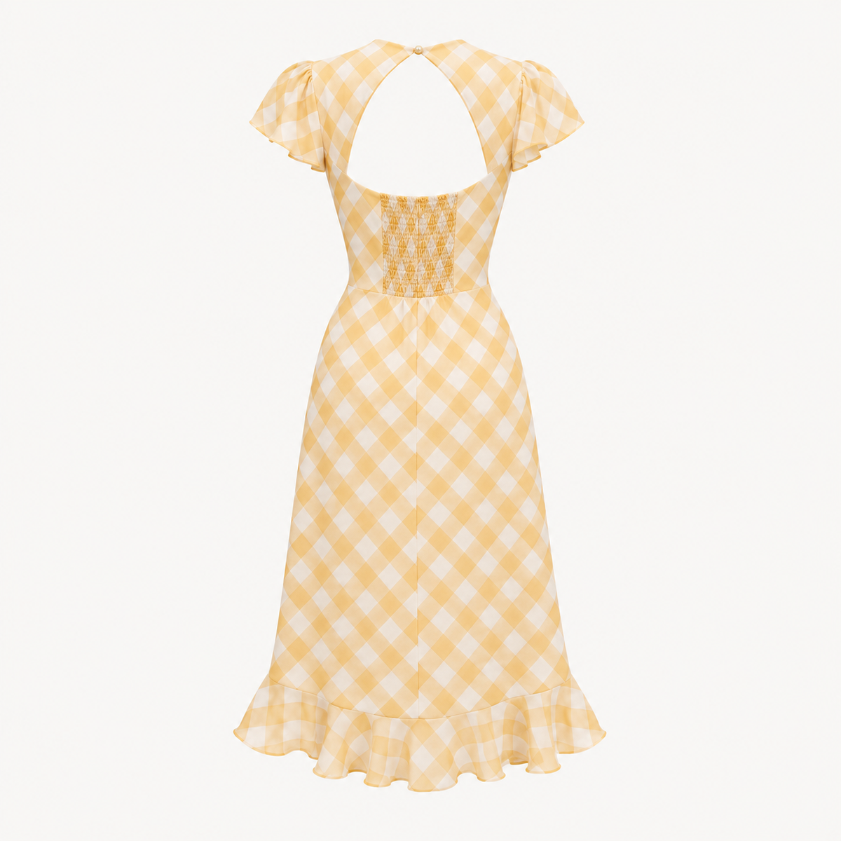 Marigold Ruffle Hem Midi Dress