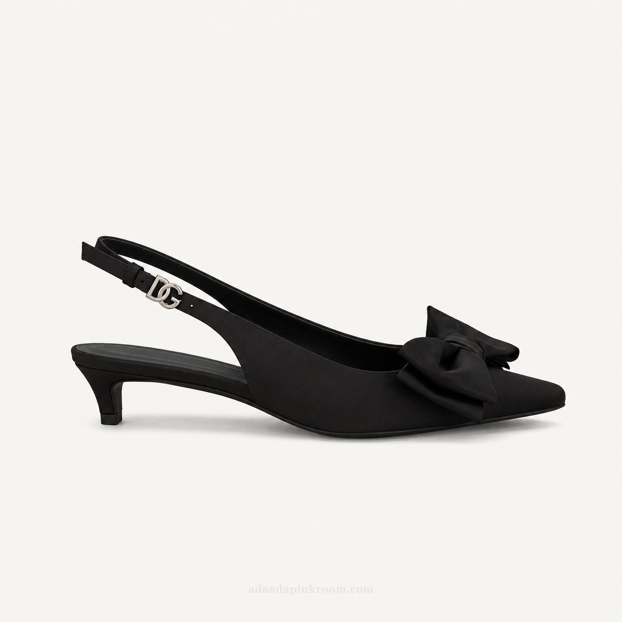 Bow Slingback Kitten Heels